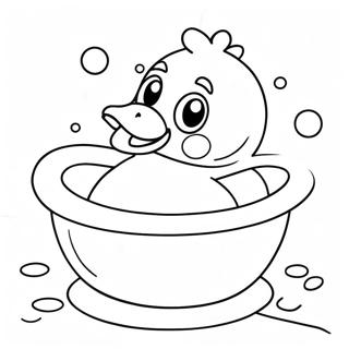 Cute Rubber Duck In Bathtub Coloring Page 59433-50320