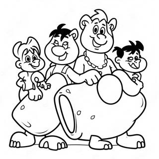 Flintstones Family Coloring Page 5951-4918