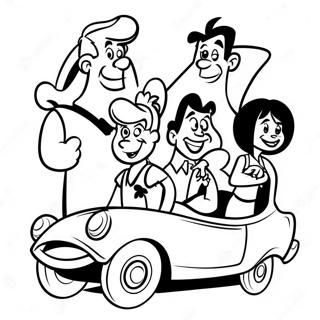 Flintstones Family Coloring Page 5951-4919