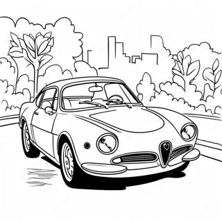 Classic Alfa Romeo Sports Car Coloring Page 59533-47921