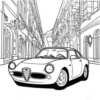 Classic Alfa Romeo Sports Car Coloring Page 59533-47922