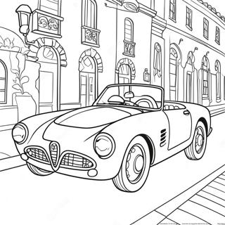 Classic Alfa Romeo Sports Car Coloring Page 59533-47923