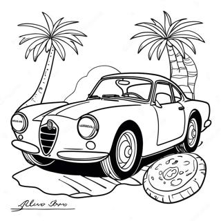 Classic Alfa Romeo Sports Car Coloring Page 59533-47924