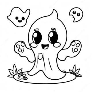 Cute Halloween Ghost Coloring Page 59542-47927