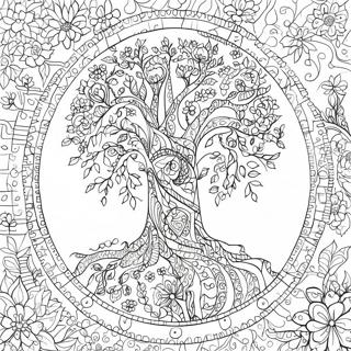 Tree Of Life Intricate Coloring Page 59552-47938