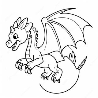 Majestic Earth Dragon Flying Coloring Page 59583-47966