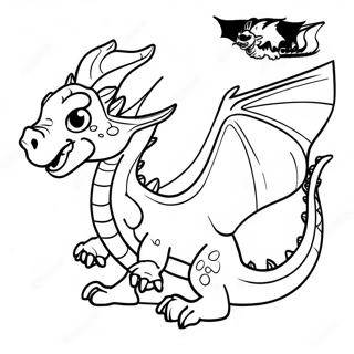 Majestic Earth Dragon Flying Coloring Page 59583-47967