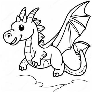 Majestic Earth Dragon Flying Coloring Page 59583-47968