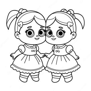 Sisters Lol Doll Coloring Pages