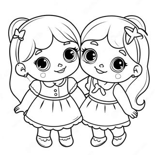 Cute Sisters Lol Doll Coloring Page 59593-47970