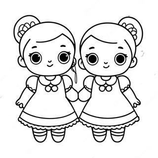 Cute Sisters Lol Doll Coloring Page 59593-47971