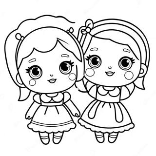 Cute Sisters Lol Doll Coloring Page 59593-47972