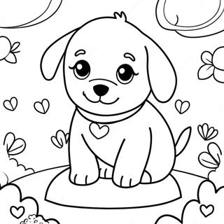 Puppy Love Coloring Pages