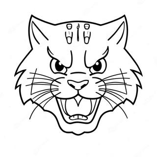 K State Wildcat Logo Coloring Page 59612-47986