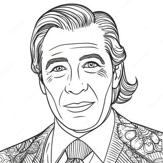 Famous Actor Portrait Coloring Page 59663-48028