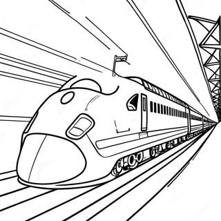 Bullet Train Coloring Pages