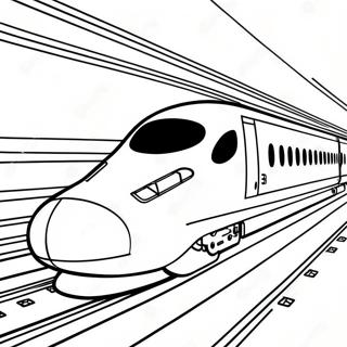 Fast Bullet Train Racing Coloring Page 59693-48046