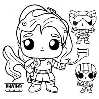 Funko Pop Characters Coloring Page 5971-4928