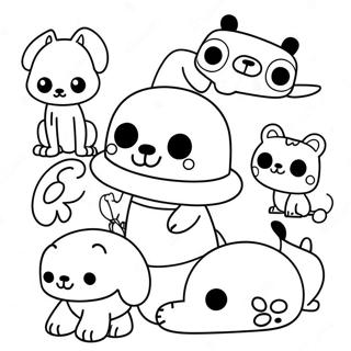 Cute Funko Pop Animals Coloring Page 5972-4933