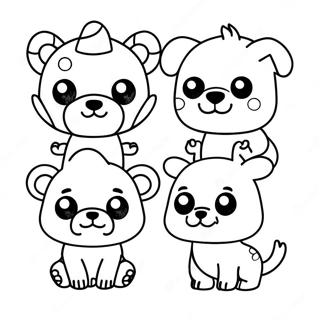 Cute Funko Pop Animals Coloring Page 5972-4936