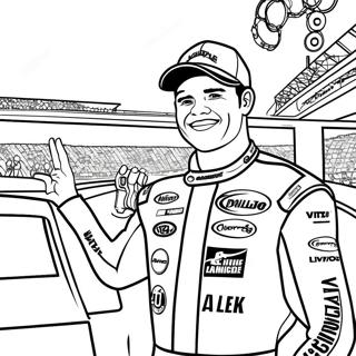 Kyle Larson In Victory Lane Coloring Page 59763-48105