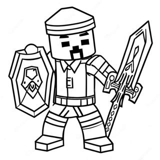 Minecraft Warden Coloring Page 59802-48135