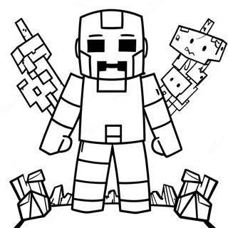 Angry Minecraft Warden Coloring Page 59803-48143