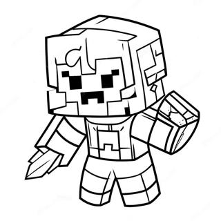 Angry Minecraft Warden Coloring Page 59803-48144