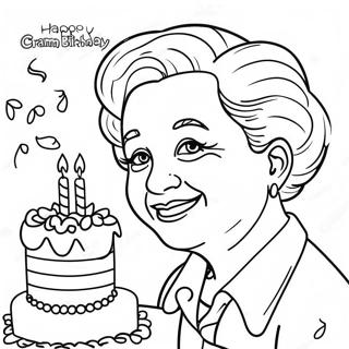 Happy Birthday Grammy Coloring Page 59812-48140