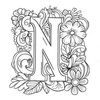 Letter N Coloring Page 5981-4939