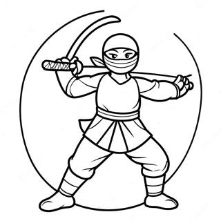 Ninja Letter N Coloring Page 5982-4941