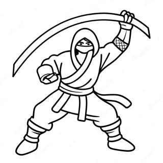 Ninja Letter N Coloring Page 5982-4942