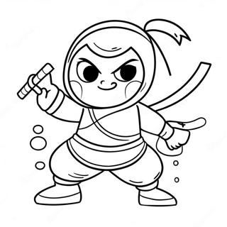 Ninja Letter N Coloring Page 5982-4943