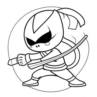 Ninja Letter N Coloring Page 5982-4944