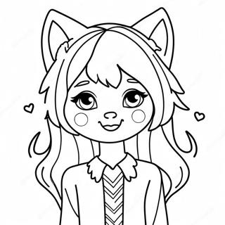 Wolf Pretty Girl Gacha Life Coloring Page 59832-48158