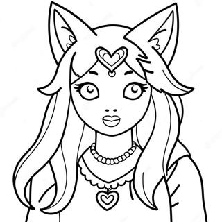 Wolf Pretty Girl Gacha Life Coloring Page 59832-48159