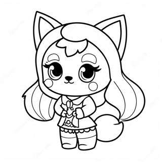 Cute Wolf Girl Gacha Life Coloring Page 59833-48161