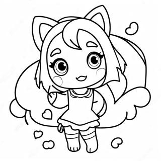 Cute Wolf Girl Gacha Life Coloring Page 59833-48163