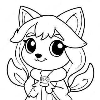 Cute Wolf Girl Gacha Life Coloring Page 59833-48164