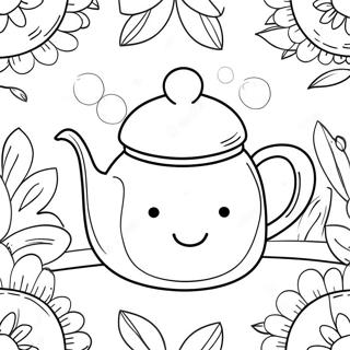 Cute Tea Pot Coloring Page 59863-48189