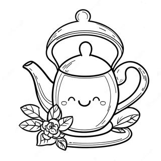 Cute Tea Pot Coloring Page 59863-48190