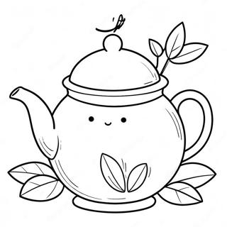 Cute Tea Pot Coloring Page 59863-48192