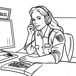 911 Dispatcher Coloring Page 59882-48194