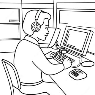 Busy 911 Dispatcher At Work Coloring Page 59883-48201