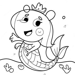 Peppa Pig Mermaid Coloring Pages