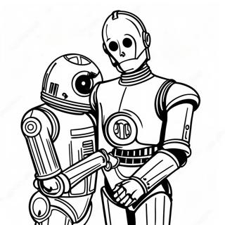 C3po With R2d2 Coloring Page 59913-48228