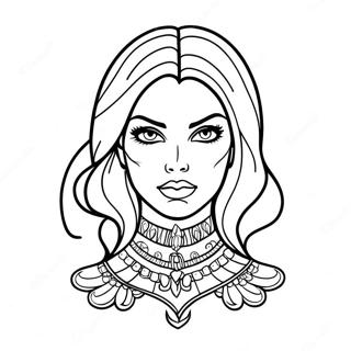 Bad Girl Female Tattoo Coloring Page 5991-4948