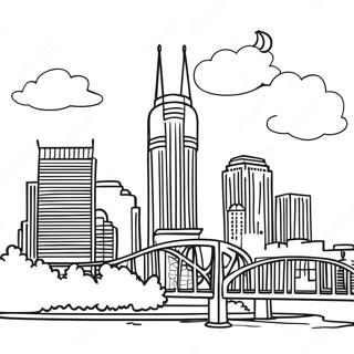 Nashville Skyline Coloring Page 59922-48234