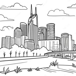 Nashville Skyline Coloring Page 59922-48236