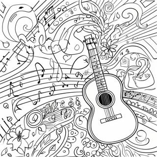 Nashville Music Notes Coloring Page 59923-48230